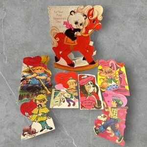 Vintage Valentine’s Day greeting cards pre owned lot of 7